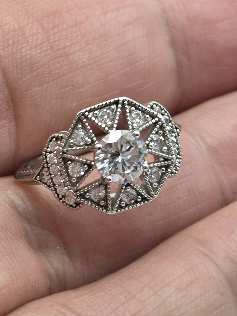 Inspired Sterling Silver 925 CZ  Ring - White